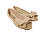 Sapatilha Peep Toe Bege Laço Grande - Imagem 2