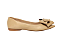 Sapatilha Peep Toe Bege Laço Grande - Imagem 3