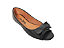 Peep Toe Preto Laço Liso - Imagem 1