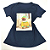 Camiseta Feminina T-Shirt Azul Marinho Gatinho Roupas Verde e Amarelo - Imagem 1
