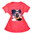 Camiseta Feminina T-Shirt Coral Gatinho Café e Bolsa - Imagem 1