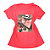 Camiseta Feminina T-Shirt Coral Sapato Bolsa e Chapéu - Imagem 1