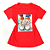 Camiseta Feminina T-Shirt Laranja Tênis Laço - Imagem 1