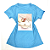 Camiseta Feminina T-Shirt Azul Claro Bolsa Branca - Imagem 1