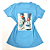 Camiseta Feminina T-Shirt Azul Claro Tênis Azul - Imagem 1