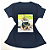 Camiseta Feminina T-Shirt Azul Marinho Gato Fashion - Imagem 1