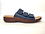 Sandália Papete Confort Azul Marinho Ortopédica com Tiras em Velcro - Imagem 2