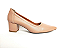 Scarpin Nude Clássico Salto Grosso Baixo 5 cm - Imagem 2