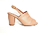 Sandália Chanel Nude Clássica Salto Grosso Alto 8 cm - Imagem 2