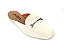 Mule Off White Bico Quadrado com Fivela - Imagem 1