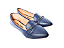Sapatilha Slipper Azul Marinho Bico Fino com Fivela - Imagem 2