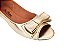 Sapatilha Peep Toe Dourado Ouro Velho com Laço - Imagem 2