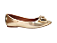Sapatilha Peep Toe Dourado Ouro Velho com Laço - Imagem 3