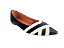 Sapatilha Preta Alongada com Off White Tranças - Imagem 1