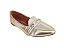 Sapatilha Slipper Bico Fino Dourado Ouro com Fivela Dourado - Imagem 1