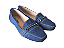 Sapatilha Mocassim Jeans Bico Quadrado Fivela - Imagem 1
