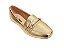 Sapatilha Dourada Ouro Mocassim Bico Quadrado com Fivela - Imagem 1
