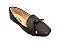 Sapatilha Preta Bico Quadrado Mocassim com Laço - Imagem 1