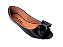 Peep Toe Preta Fosca com Laço Nó - Imagem 1