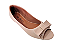 Sapatilha Peep Toe Bege com Laço - Imagem 1