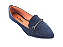 Sapatilha Slipper Bico Fino Jeans com Fivela - Imagem 1