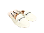 Mule Off White Bico Quadrado com Fivela Prata - Imagem 1
