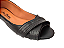 Peep Toe Preta com Faixa Pesponto - Imagem 2