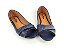 Peep Toe Azul com Faixa Pesponto - Imagem 5