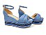 Sandália Soft Azul Safira Flatform Tricot Acolchoada 8 cm - Imagem 3