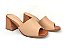 Tamanco Soft Nude Antique e Whisky Croco Verniz Salto Bloco Flare 8 cm - Imagem 3