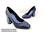 Scarpin Soft Azul Marinho Navy Salto Bloco Tons de Azul 8 cm - Imagem 1