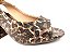 Peep Toe Chanel Animal Print Ouro Salto Bloco Flare 8 cm - Imagem 8