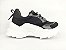 Tênis Chunky Sneaker Preto Clássico com Solado Branco 5 cm - Imagem 8