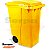 Coletor de Lixo com Tampa 360 Litros Amarelo - Imagem 1