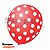 Balão n°10 Vermelho com Bolinha Branca - Pacote com 25 unidades - Imagem 1