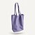 Bolsa Minimalista Feminina de Couro Legítimo Lilás - Imagem 1