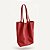 Bolsa Minimalista Feminina de Couro Legítimo Vermelho Queimado - Imagem 1