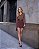 Shorts Saia Alfaiataria com Fenda Marrom - Imagem 3