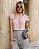 Blusa Crepe Gola Pedraria Rosé - Imagem 1