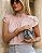 Blusa Crepe Gola Pedraria Rosé - Imagem 2