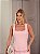 Top Alongado Twill Peplum Rosa Claro - Imagem 1