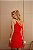 Vestido Vermelho Curto Um Ombro Corrente - Imagem 2