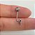 PIERCING GENITAL TITÂNIO FLOR ZIRCÔNIAS - Imagem 2