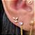 LABRET TITÂNIO GALHINHO ZIRCÔNIAS - Imagem 2
