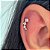LABRET TITÂNIO CASCATA QUADRADOS ZIRCÔNIAS - Imagem 2