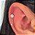 LABRET TITÂNIO FLORZINHA PINGENTE GOTA - Imagem 2