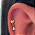 LABRET TITÂNIO CORAÇÃOZINHO PINGENTE GOTA - Imagem 2