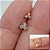LABRET AÇO PVD DOURADO TREVO PUSH PIN - Imagem 1