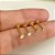 LABRET AÇO PVD DOURADO CRISTAL FLAT - Imagem 1