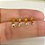 LABRET AÇO PVD DOURADO CRISTAL FLAT - Imagem 3